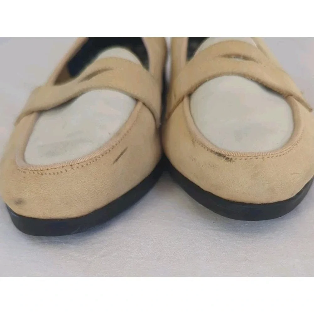 Vtg‎ Perry Ellis Penny Loafers Cream White Two Tone Old Money Preppy Academia